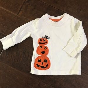 Gymboree pumpkin appliqué Halloween shirt